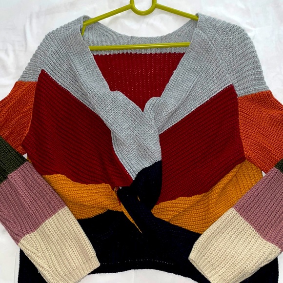 Off the shoulder Fashion Nova Knitted Sweater Size Medium - Picture 2 of 3